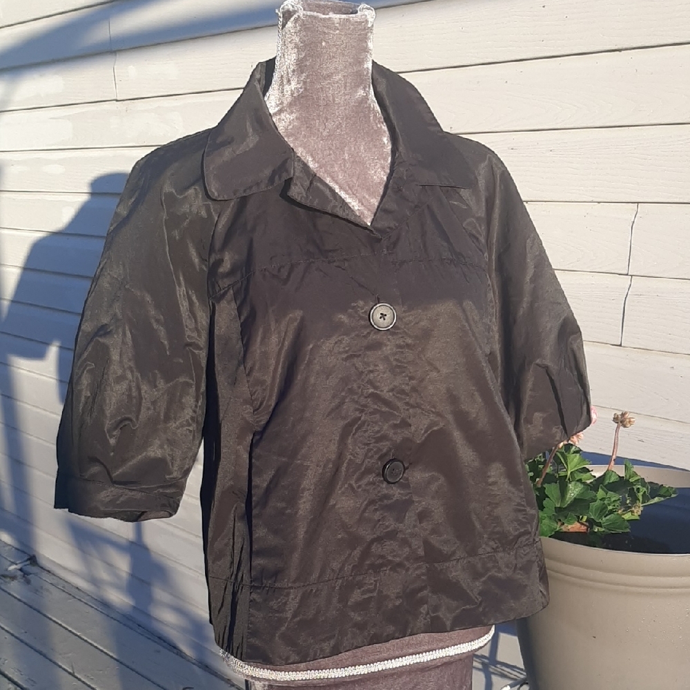 Metro 7 Black🖤 Boxy Jacket with 3/4 Dolman Sleeves Size L